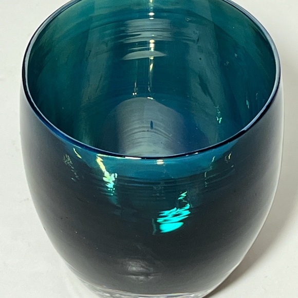 GlassyBaby Gratitude Teal Blue Green Votive Holder - Picture 5 of 10